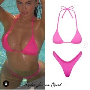 Skims Taffy Micro Triangle Top Size Small/ Micro Tanga Bottoms Size XS NWT RARE